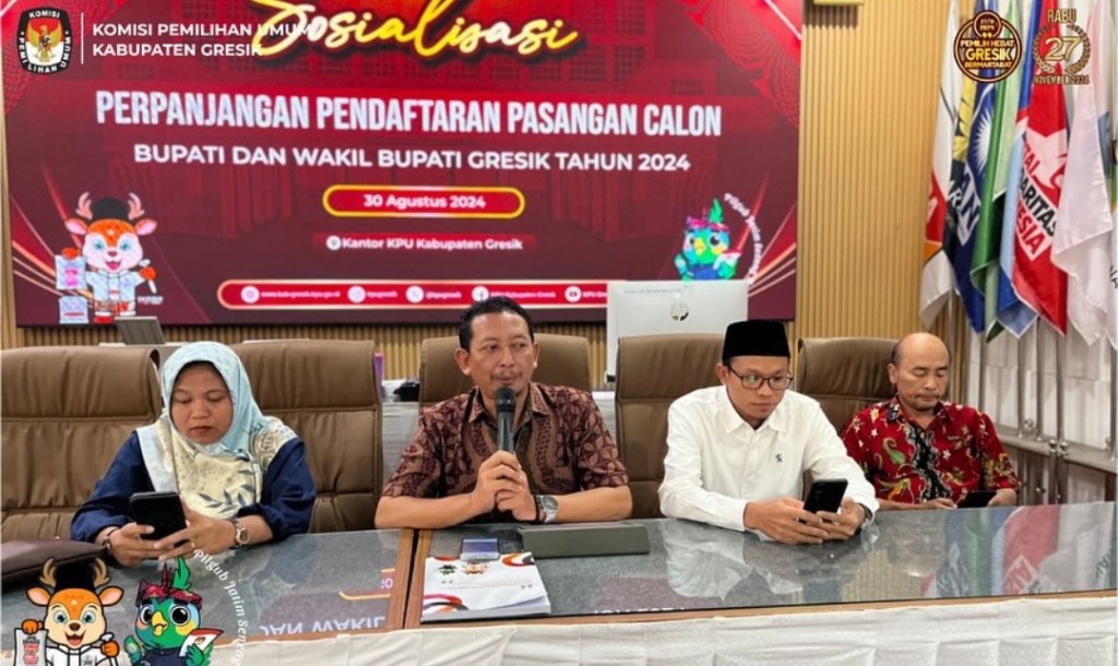 KPU Gresik Perpanjang Masa Pendaftaran Cabub Cawabub Gresik Hingga 04 September&nbsp;2024